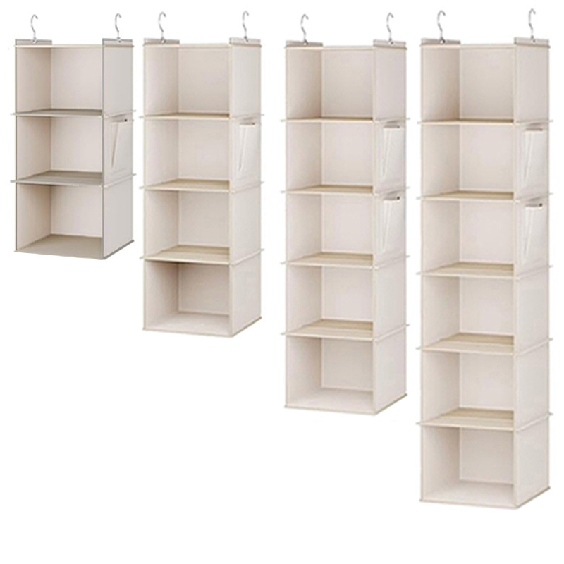 Baby Clothing Storage - Tas penyimpanan gantung multi-lapis dari bambu