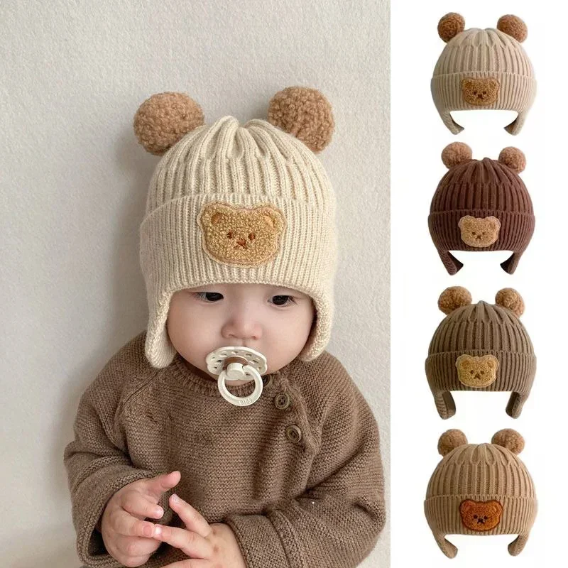 Baby Mittens Scratch - Topi wol bayi, topi pelindung telinga