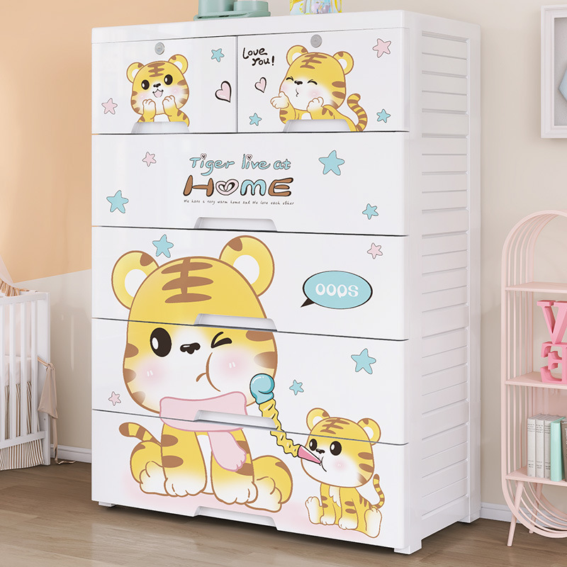 Baby Clothing Storage - Lemari Penyimpanan Plastik Tebal dengan Lima