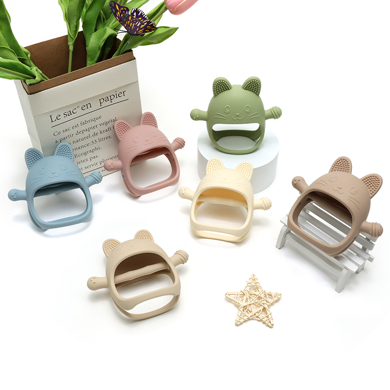 Baby Mittens Scratch - Sarung tangan silikon bayi, dot gigitan