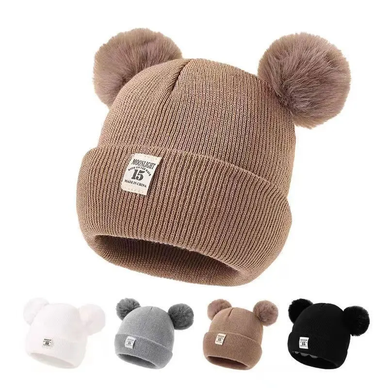Topi rajut wol warna polos, to - Baby Mittens Scratch ulasan dan harga