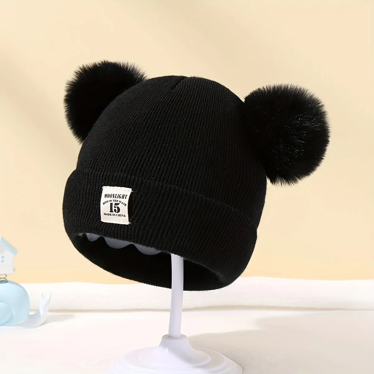 Topi rajut wol warna polos, to - Baby Mittens Scratch ulasan dan harga