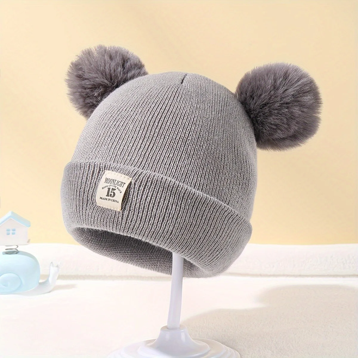 Topi rajut wol warna polos, to - Baby Mittens Scratch ulasan dan harga