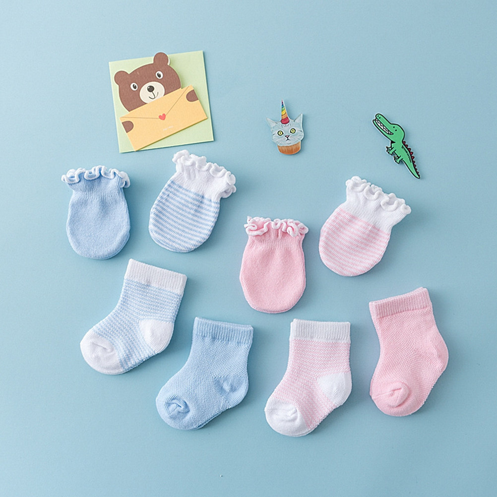 4 Pasang Sarung Tangan Bayi Ka - Baby Mittens Scratch ulasan dan harga