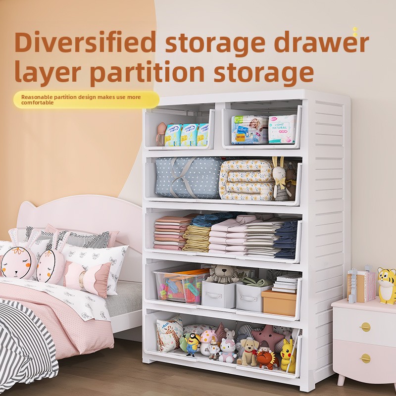 Lemari Penyimpanan Plastik Teb - Baby Clothing Storage ulasan dan harga