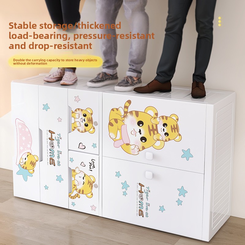 Lemari Penyimpanan Plastik Teb - Baby Clothing Storage ulasan dan harga